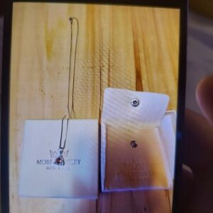 Red ruby silver necklace